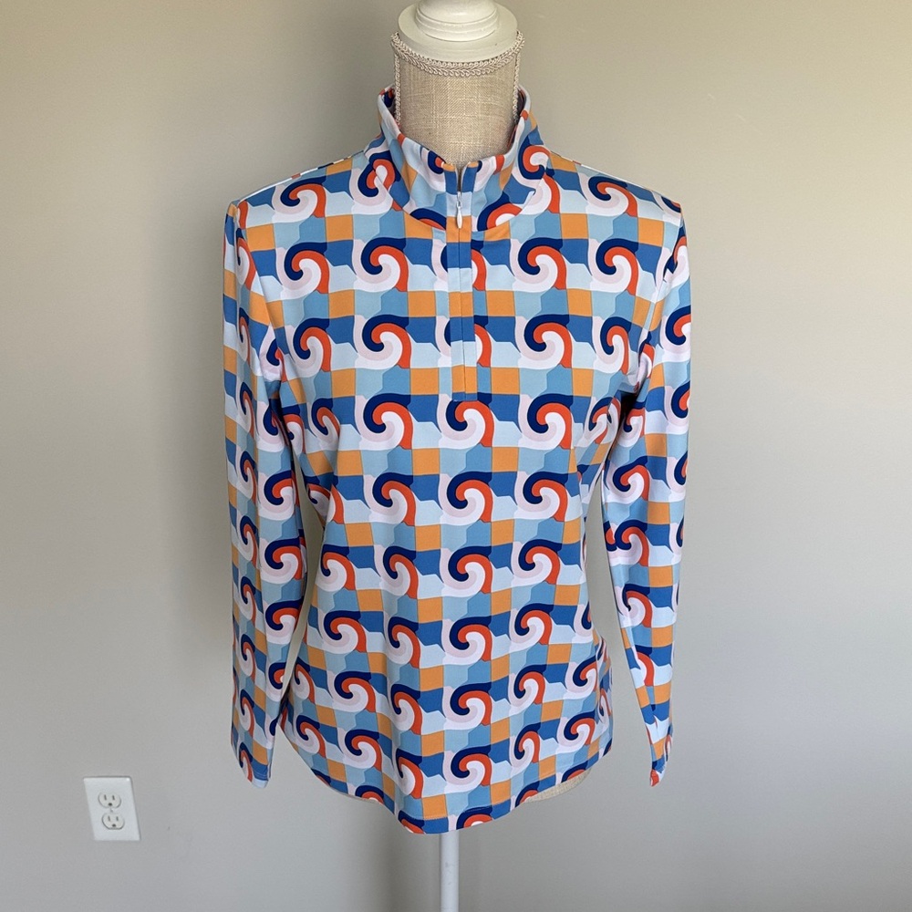 J. McLaughlin Bedford 1/4 Zip in Catalina Cloth